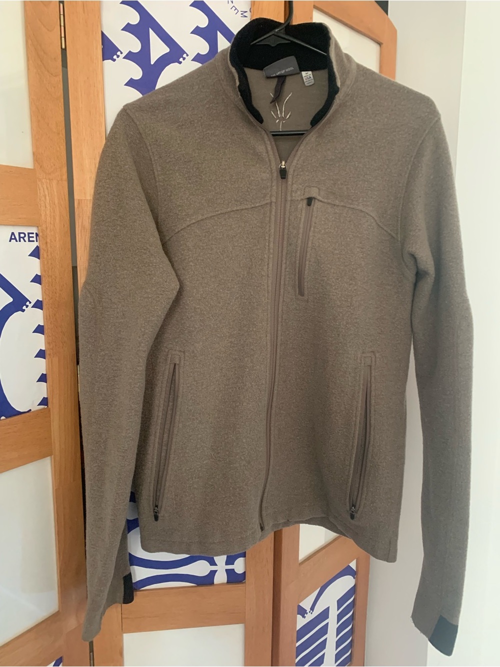 ibex Men’s Brown Zip-Up Fleece Jacket